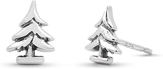 Jewelry Sterling Pine Evergreen Tree Stud Earrings