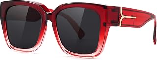 Meeloog Polarisierte Sonnenbrille für Damen, UV-Schutz, quadratisch, modisch, Fahren und Reiten
