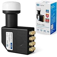 hb-digital Octo LNB (Test SEHR GUT *) LNC Kopf für 8 Teilnehmer Direkt LTE Protected Satelliten Digital Sat Full HD TV 3D 4K UHD Kontakte vergoldet Wetterschutz Schwarz Black