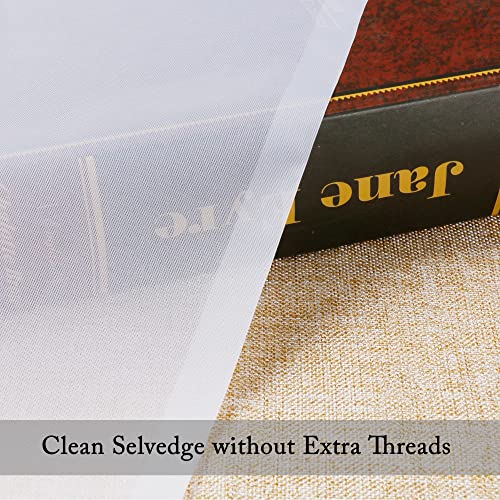 Image of OWENIE Sheer Curtains 84 Inches Long 2 Panels Set, Sheer White Curtains for Living Room Bedroom 59 Inch Extra Wide, Modern Voile Filmy Rod Pocket Drapes, 2 Pcs, Each 59 W x 84L, White