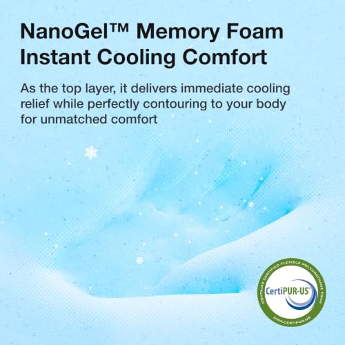 Image of Novilla 8 Inch King Size Memory Foam Mattress with Gel Foam for Cooling