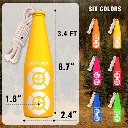 Atflbox 6 Pack Shatterproof Plastic Bottle Target for Backyard Shooting, Bright Colors with Hanging Rope for Target Practice, Ideal for Indoor and Outdoor Training - Thumbnail 3