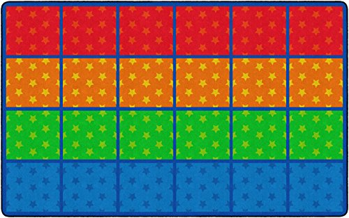 Flagship Carpets Multicolor Educational Rug for Kids Room or Playroom Mat, Home Learning Area or Classroom Carpet, (Seats 24), 7'6