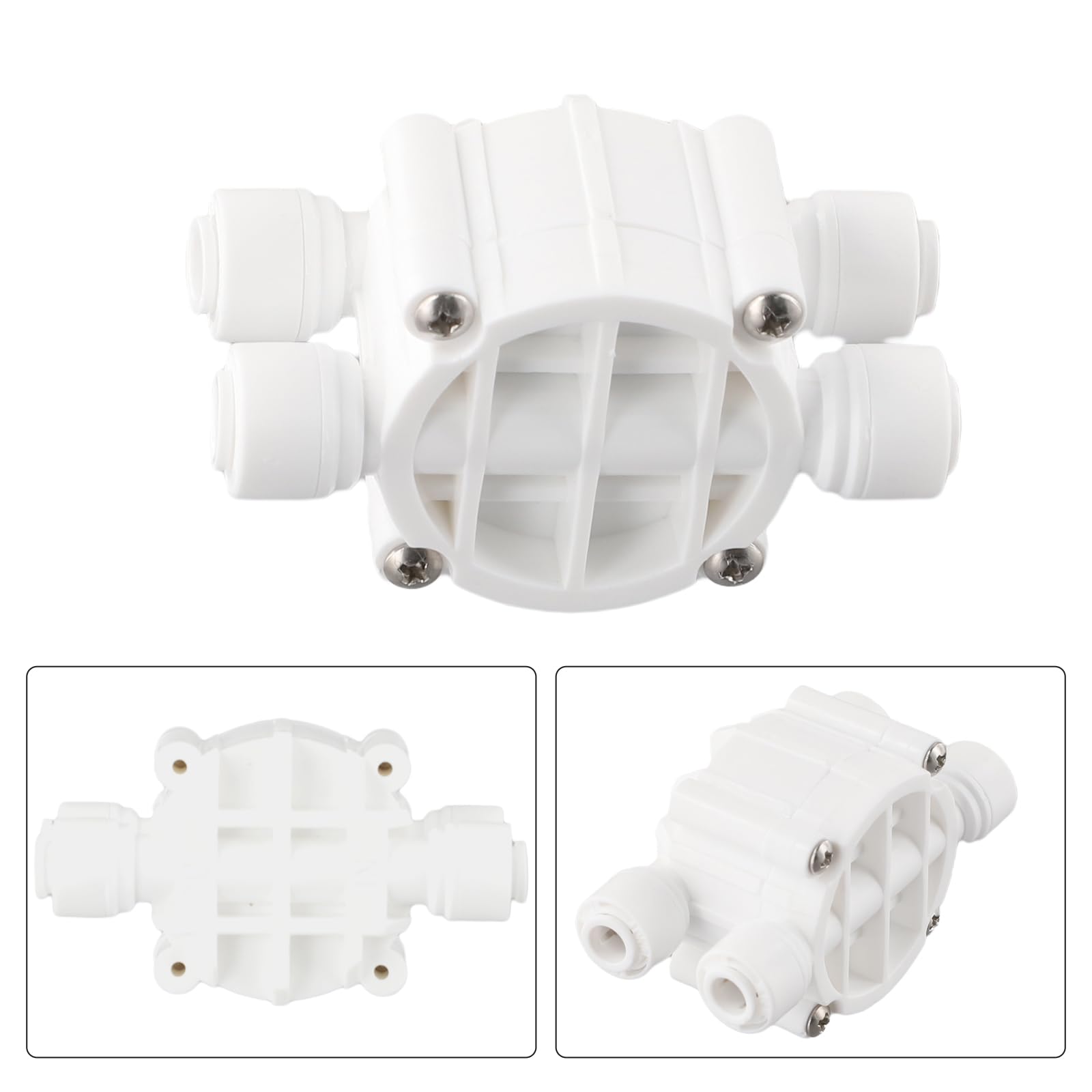 Válvula de Cierre automático de 4 vías for ósmosis inversa, Interruptor de 1/4", purificador de Agua de ósmosis inversa, conexión rápida for máquinas de Bebidas Rectas