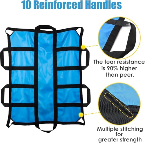 40\"x48\"Transfer Sheets for Elderly,Upgrade 440 LBS Load-Bearing Positioning Bed Pad with Reinforced Handles,Washable Reusable Elderly Transfer Pad Easy Lift & Transfer,Slide Sheets
