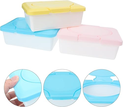 Miniatura 5 de Dispensador de toallitas para bebé, 3 piezas, toallitas recargables para bebés, toallitas para bebés, fundas de pañuelos, toallitas de viaje (color