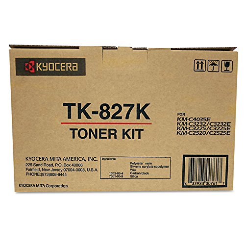 Kyocera TK827K TK827K Toner, 15,000 Page-Yield, Black