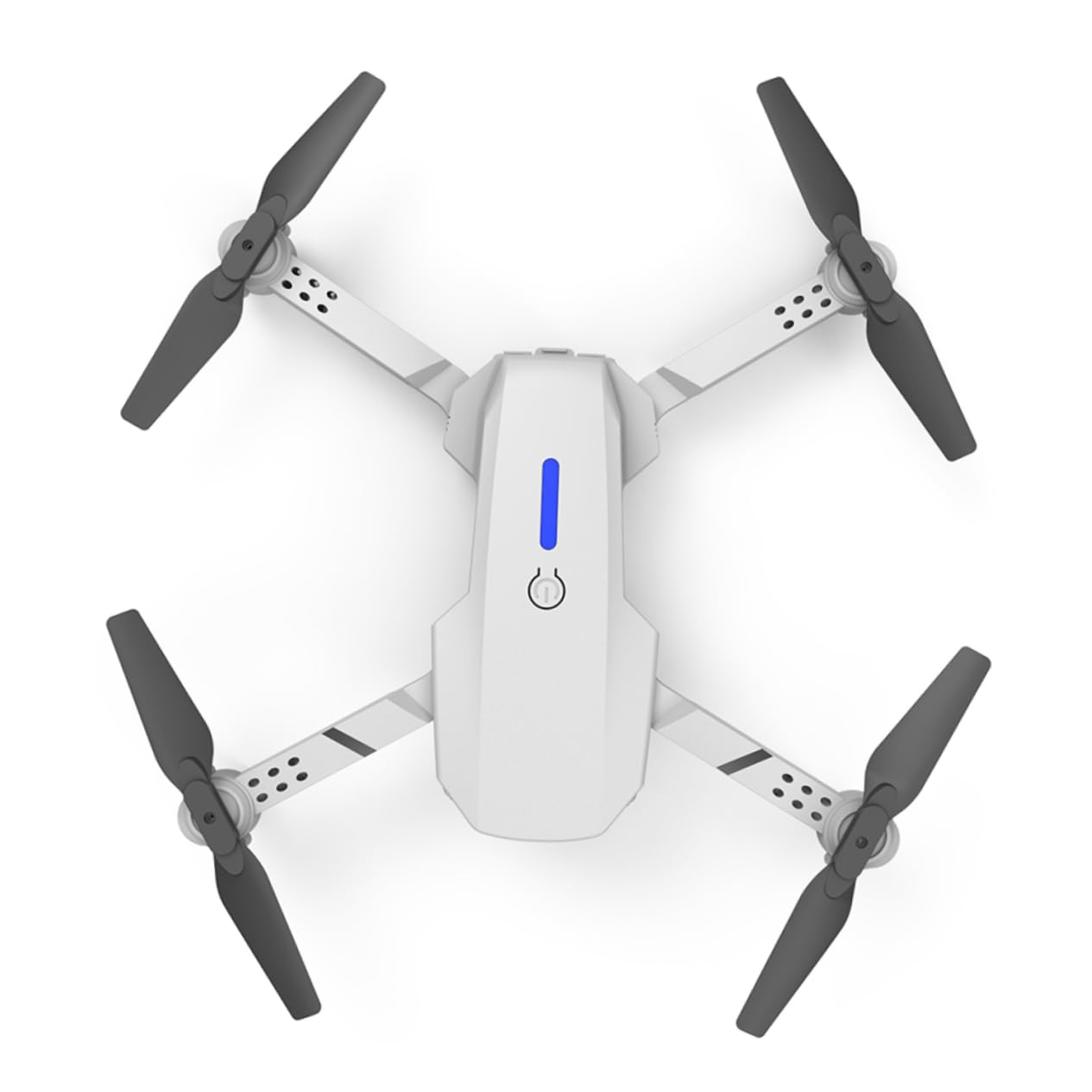 Dron Plegable E525 Doble Cámara 4k y Cuadricóptero | Transmisión en Real, Vuelo Estable, Blanco, Plástico, Batería Lipo 3.7v 1800mah