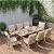 HAPPATIO Aluminum 9 Piece Patio Dining Set - Aluminum Outdoor Dining Set for 8, Patio Dining Table and Chairs Set, Patio Furniture with Table and Chairs (Beige)