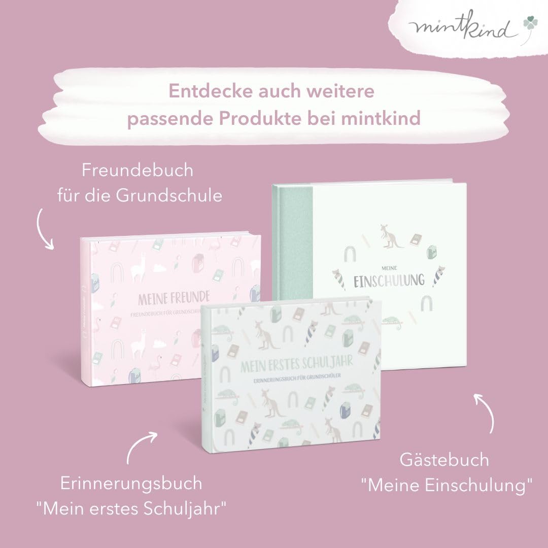 mintkind® Książka przyjaciół przedszkola, świat wróżek, księga przyjaźni dziewcząt i chłopców, książka z wróżkami, prezent na rozpoczęcie szkoły, książka pamiątkowa dla dzieci