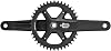 microSHIFT Sword Black 1x Crankset - 910-Speed, 42t, 110 Asym BCD, JIS Square Taper Spindle Interface, Black