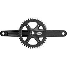 microSHIFT Sword Black 1x Crankset - 9/10-Speed, 42t, 110 Asym BCD, JIS Square Taper Spindle Interface, Black