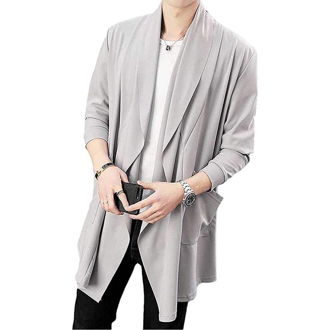 Amazon | [Atkata] カーディガン メンズ 冬 ロング 大きいサイズ