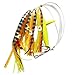 Krazywolf Fully Rigged Big Game Daisy Bird Trolling Chain Boat Fishing Squid Lure Rig Teaser,Pack of 3