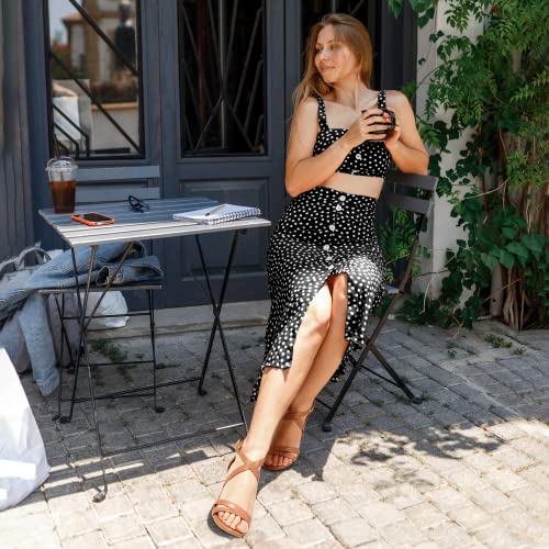 Idifu Women's In3 Gita Block Heel Open Toe Strappy Sandals Dress Shoes For Wedding Evening Prom (Nude Pu, 6.5 M Us) #TOP2