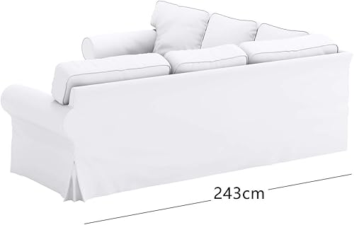 Miniatura 7 de La funda de repuesto para sofá está hecha a medida para el sofá esquinero seccional IKEA Ektorp 2 + 2. Solo funda. Repuesto de funda Ektorp (2+2