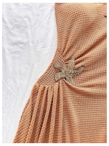 Floerns Women's Summer Sundress Metal Starfish Asymmetrical Hem Tube Beach Vacation Clothes4