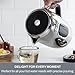 All-Clad Stainless Steel Kettle 1.5 Liter Keep Warm Function 1500 Watts Adjustable Temperature, Safe to Touch, Fast Boiling, Silver