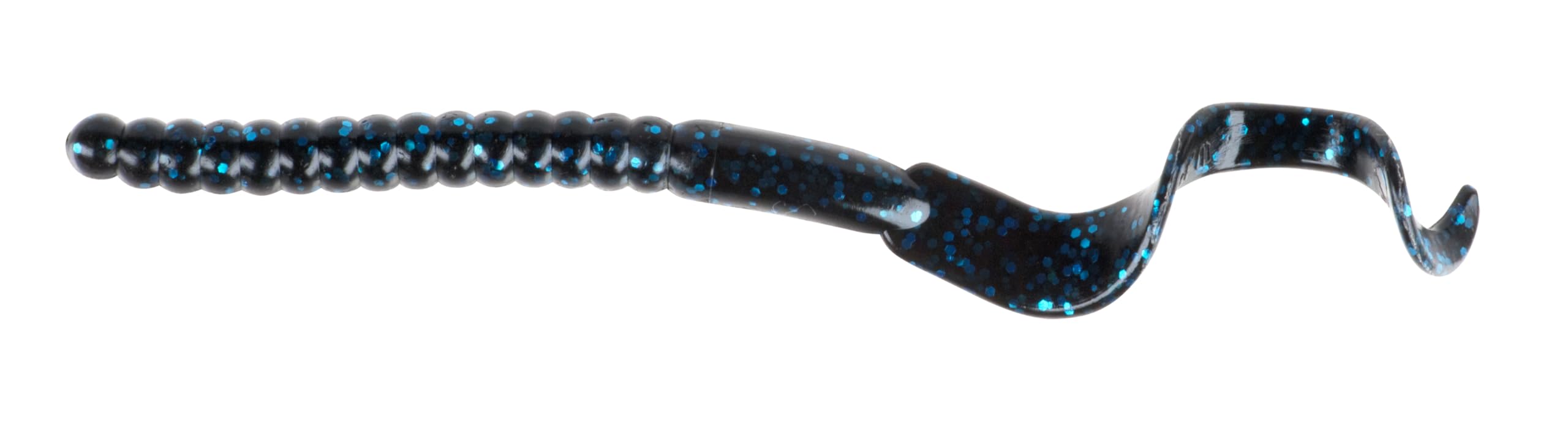 Berkley PowerBait® Power Worm Fishing Bait, Black Blue Fleck, 7in | 18cm, Irresistible Flavor, Classic Curly Tail Worm Profile, Ideal for Spring, Summer and Fall Fishing — image 1