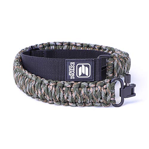 Gun Sling for Rifle, Shotgun, Crossbow - Tactical 2 Point Paracord with Adjustable Strap and Metal Swivels - Comfortable, Lightweight and Durable (Olive Green Camo) Gun Sling for Rifle, Shotgun, Crossbow - Tactical 2 Point Paracord with Adjustable Strap and Metal Swivels - Comfortable, Lightweight and Durable (Olive Green Camo)