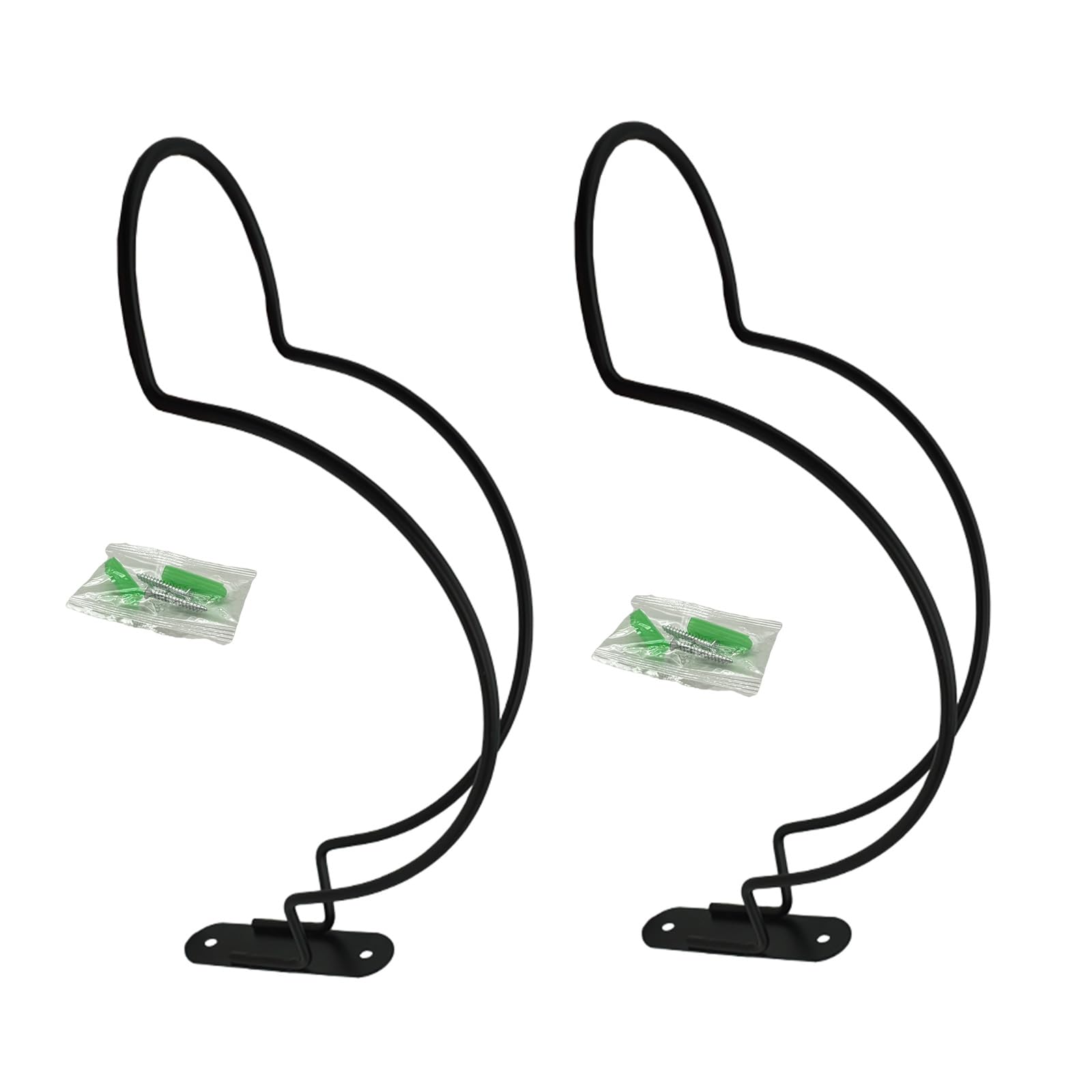 Snorvixre Of 2 Adjustable Wall Hook Racks for Helmets Hats Bags Iron Mountable Organizers Indoor Outdoor Use Metal Wall Mount Helmet Holder