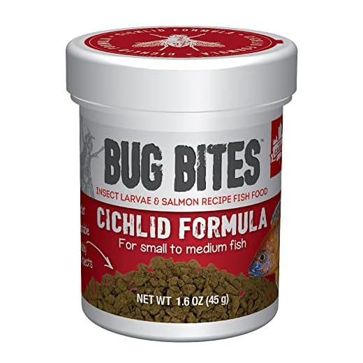 Fluval Bug Bites Cichlid Fish Food, Granules for Small to Medium Sized Fish, 1.59 oz., A6580