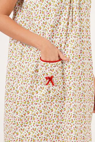 Image of Breezly Woman's Long Short Calf Length Pure Cotton Nighty