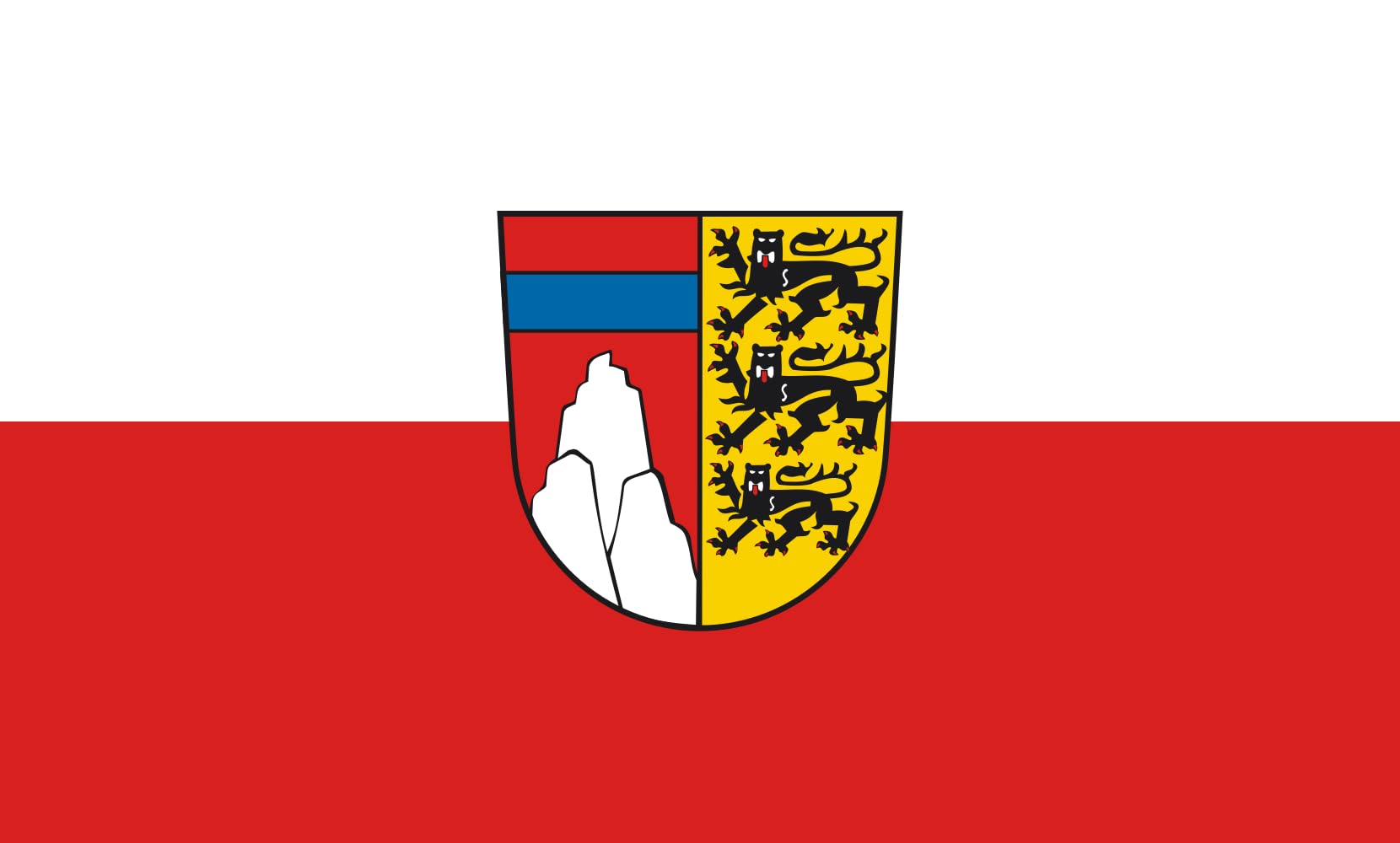 Drapeau Oberallgäu Kreis grand format paysage pour mât extérieur