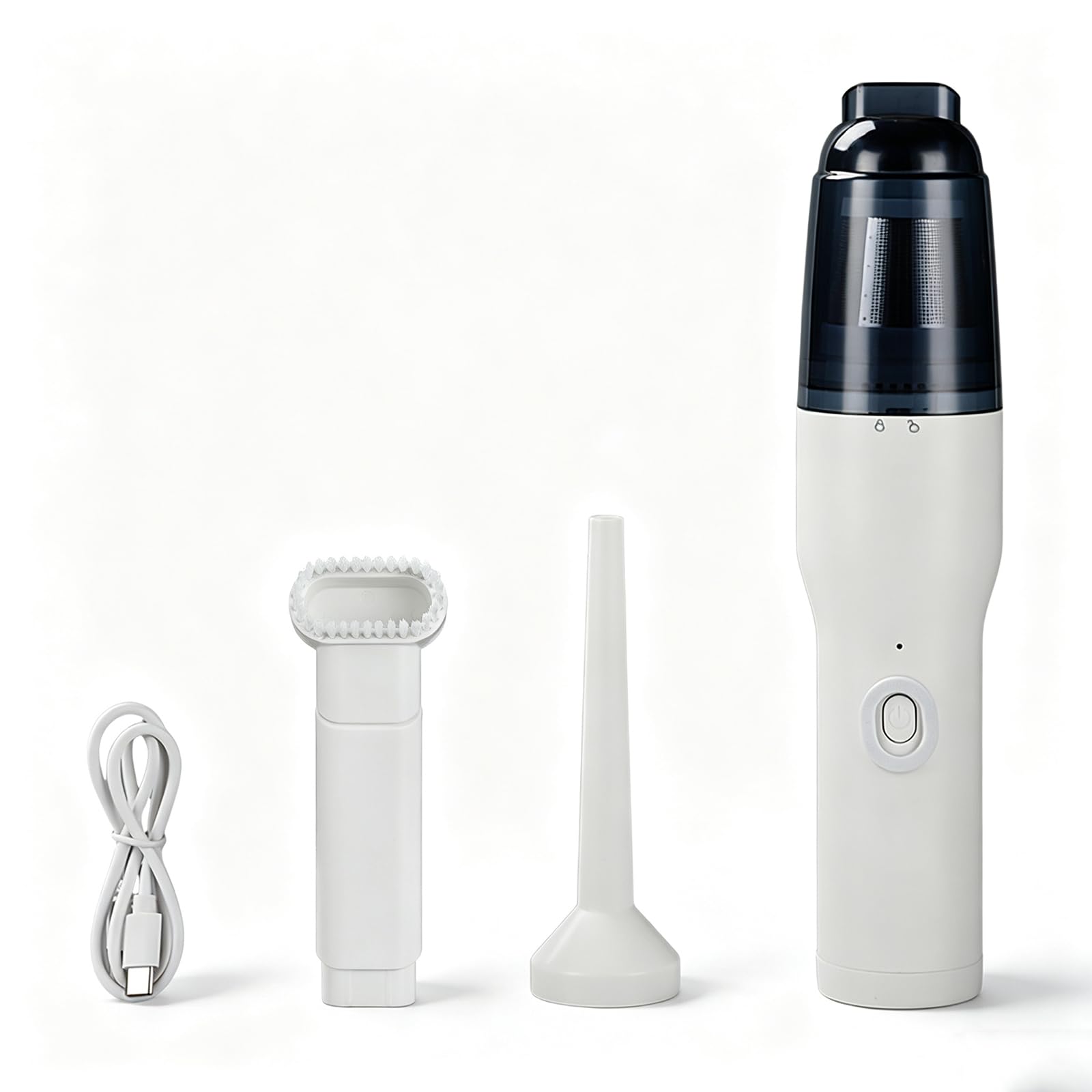 Aspiradora De Café Portátil, Herramienta De Limpieza para Molinillos De Café, con 3 Accesorios, Potente Succión De 22000 Pa, Recargable Mediante USB Tipo C
