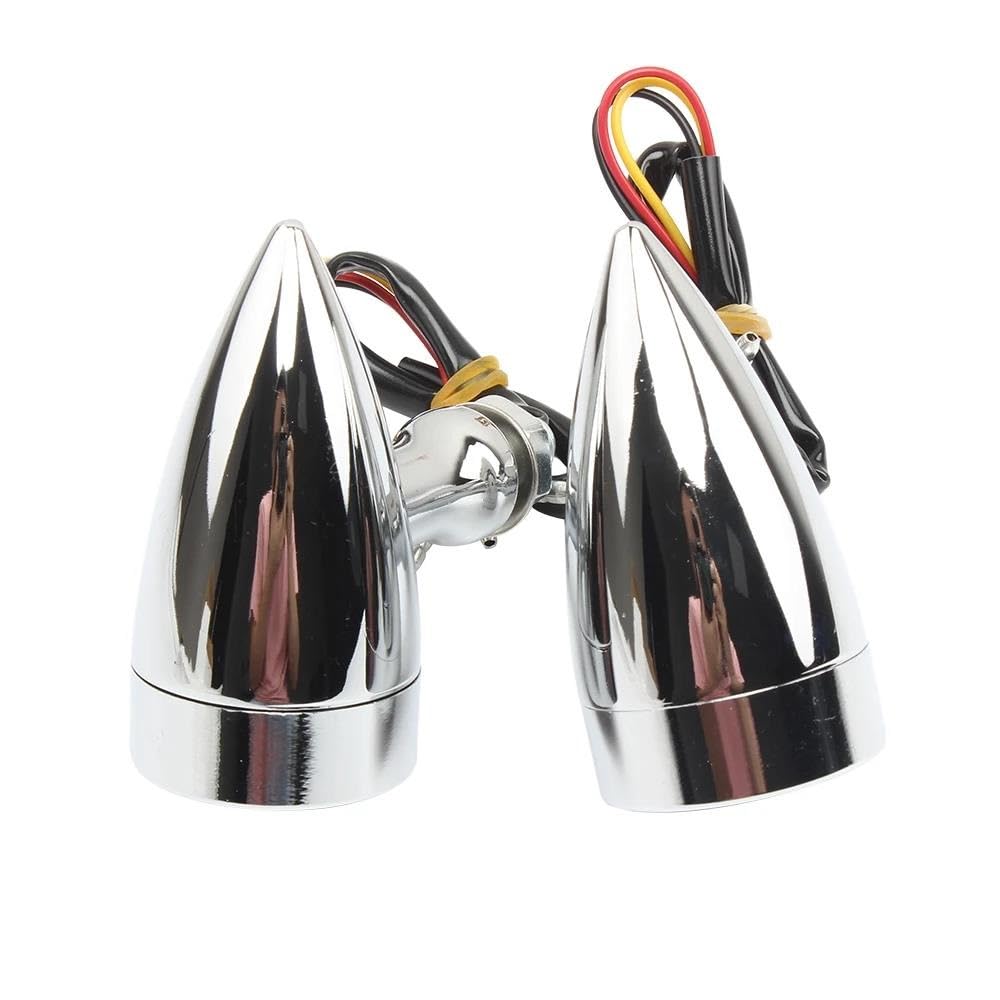 Para Kawasaki 12V Luz Intermitente Tipo Bala para Motocicleta De Seguridad Nocturna Universal De 2 Unidades Intermitentes