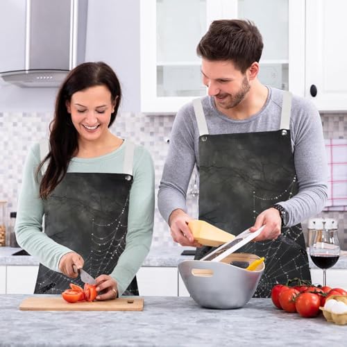 Tablier de cuisine Toile d'araignée effrayante multicolore