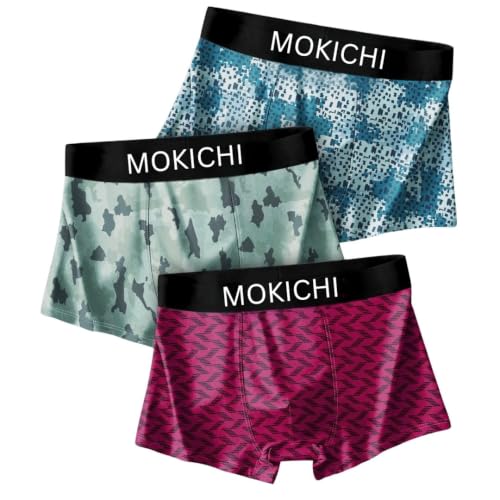 Image of Men's Microfiber Printed Boxer Briefs for Men | Ultra Soft Breathable Stretch Trunks | Moisture Wicking Comfort Fit Innerwear | Elastic Waistband | Assorted Prints | Pack of 3