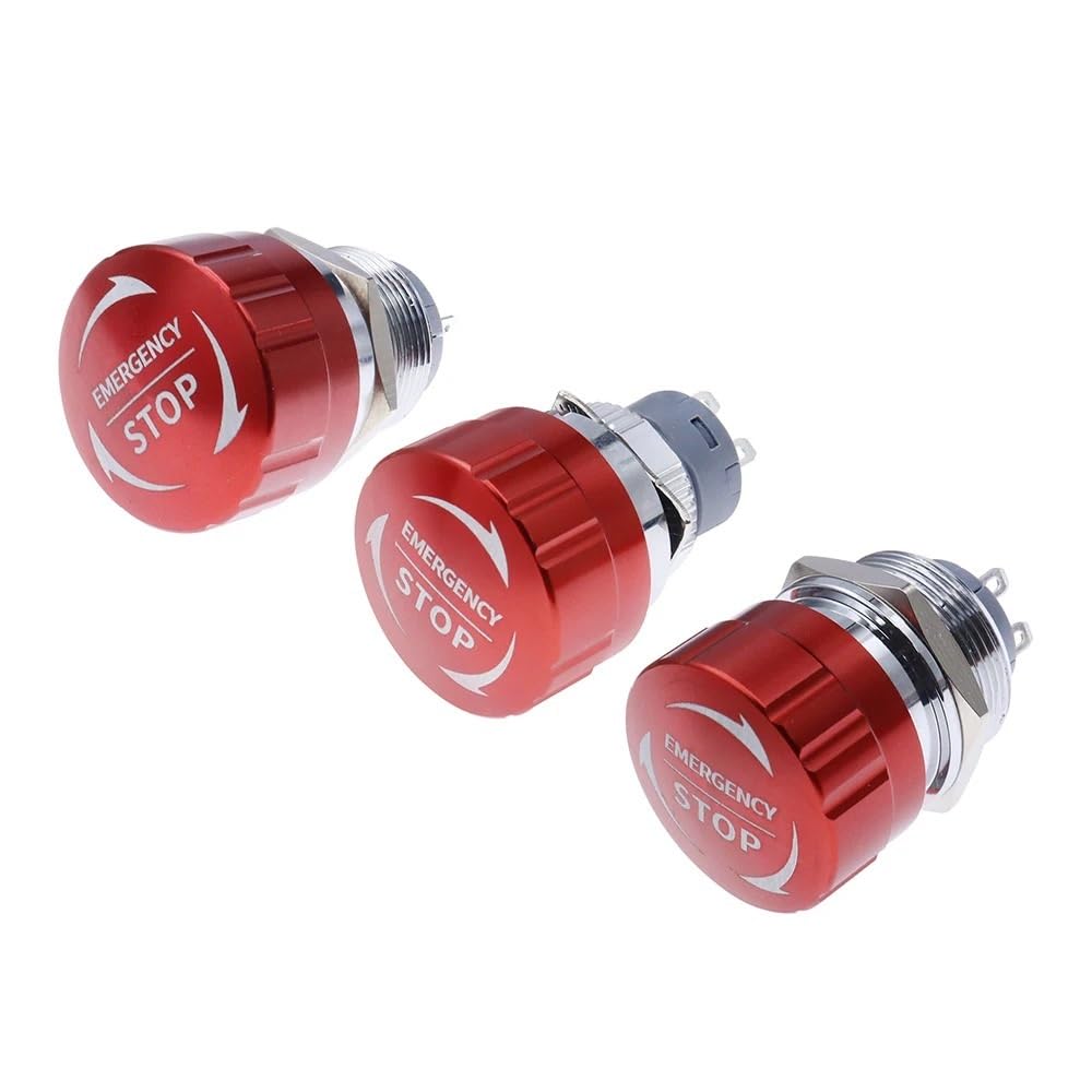 19mm メタルプッシュボタンスイッチ 非常停止 レッドノブ ロータリーロック ミニ DIY 3ピン 1NO1NC 1個 16/19/22 ミリメートル 金属アルミ緊急停止スイッチプッシュボタンスイッチラッチ NO NC 2NO 2NC ピン端子赤いキノコ停止ボタン - AliExpress  ElectronicSwitch 19mm ... 16mm 金属アルミニウム 緊急停止スイッチ ラッチング 1NO 1NC ピン 赤 マッシュルーム 停止ボタン