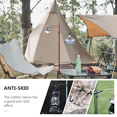 BESPORTBLE 3Pcs Ganchos Ganchos de Poste de Luz Luz de Acampamento Lâmpada Tenda Ganchos Cabides Ver