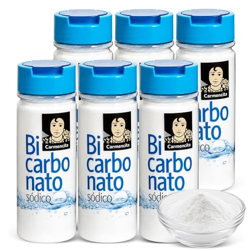 Bicarbonato de sodio alimenticio, Ayuda a reducir la acidez estomacal, Utilizado como diluyente de colorantes y en la confitería, bollería, repostería y galletas, Contiene 6 Unidades de 200 gr