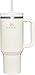 STANLEY Quencher H2.0 Flowstate Trinkflasche Mit Strohhalm 1.2L - Thermobecher Kühlt 11 Stunden - 48 Stunden Eisgekühlt - Spülmaschinenfest - Thermosflasche BPA Frei - Edelstahl Trinkbecher Cream Tonal