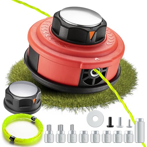 Upgraded Weed Eater Head with Steel Knob,Easy Feed Trimmer Head Weed Wacker Head for...