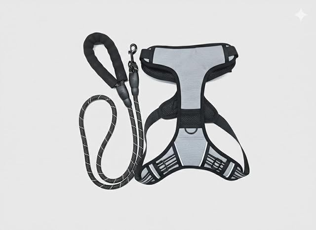 PET&TECH Arnés para Perros con Correa; Antitirones, Ajustable y Ergonómico - Diseño Tipo Silla de Montar