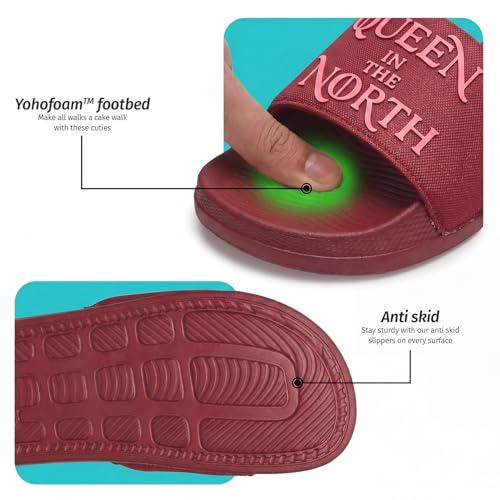 Image of YOHO Sliders for Women | Comfortable and Lightweight Slides | WB Cartoon & Comic Characters: Tom & Jerry, Big Bang Theory, Friends, Games of thrones and Wonder Woman Footwear for Girls