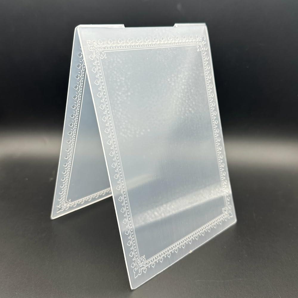 3D Plastic Embossing Folder Template Simple lace Border Texture 5x7 Inch for Card Making DIY Scrapbooking Paper Crafting Handmade Crafts Scrapbooking Arts Supplies Scrapbook Decor