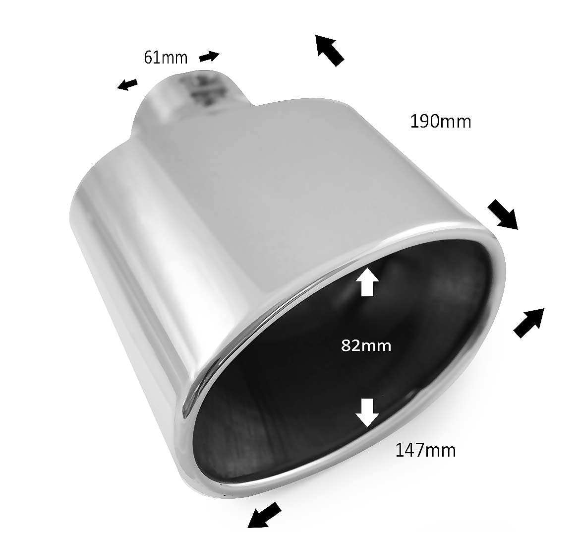 Tuyau échappement Tuning Embout Échappement Universel Acier Inox