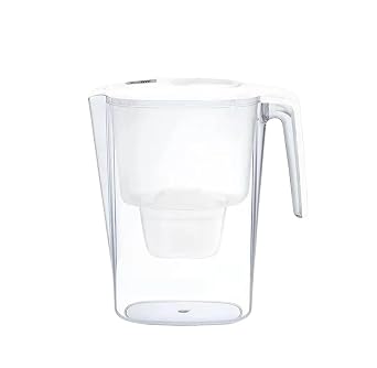 Home Water Filter Pitcher Water Filter Pitcher Water Purifier Water Filter Dispenser with Filter Change Indicator Domestic Water Kettle for Home Kitchen Color White