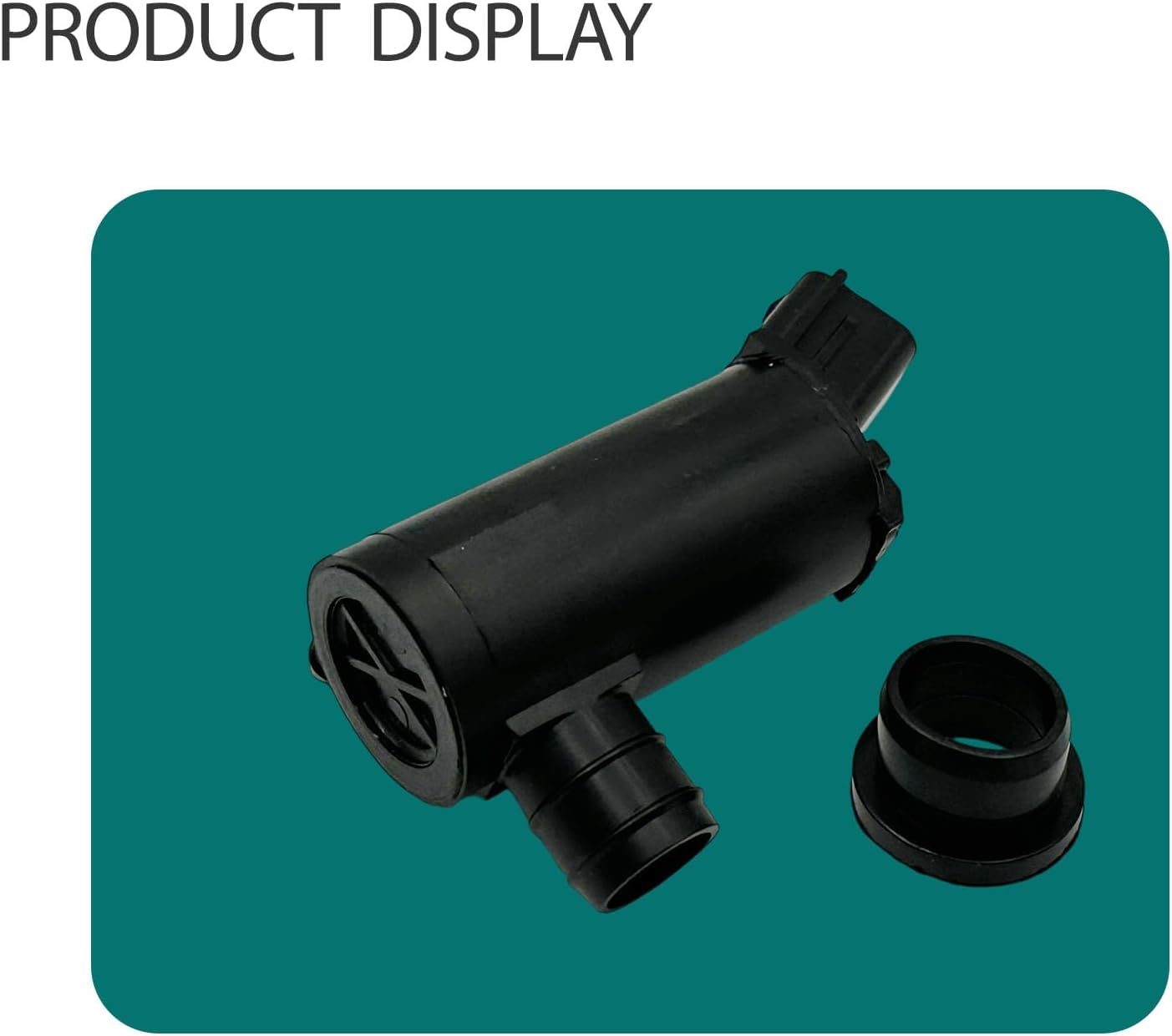 Black Windshield Washer Pump with Grommet for Hyundai Genesis 2015-2016 for Elantra for Kia K900 2019-2020 for Genesis G80 G90 2017-2020 98510-3T500 985103T500 Car Front Water Washer Fluid Pump