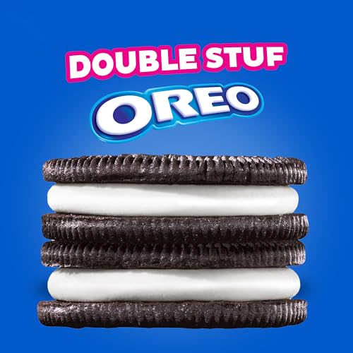 Image of OREO Double Stuf Chocolate Sandwich Cookies, King Size, 10 Snack Packs (8 Cookies Per Pack)