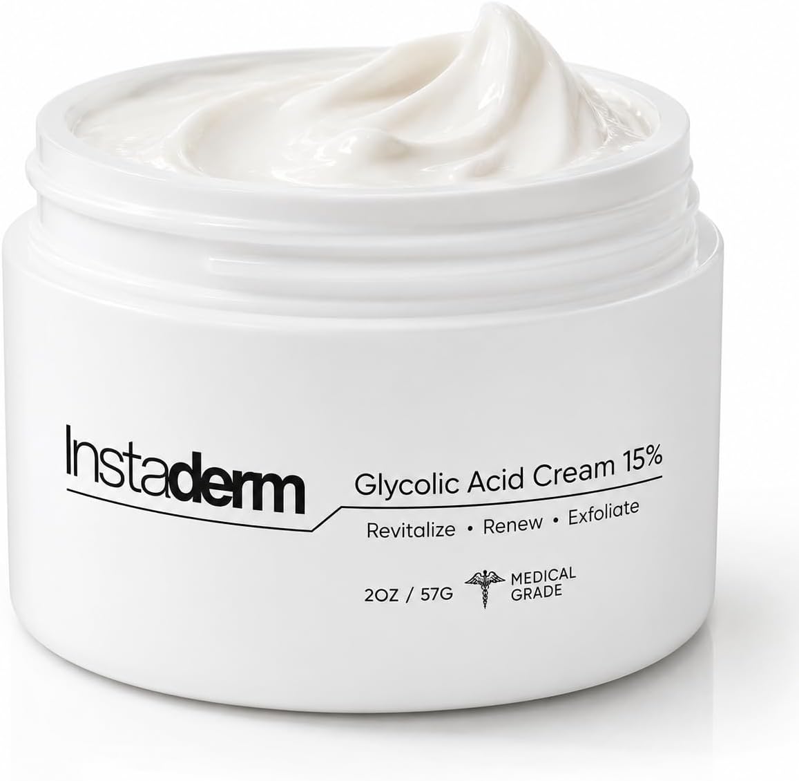 Glycolic Acid 15% Anti-Aging Cream- Alpha Hydroxy Facial Moisturizer Reduces the Appearance of Fine Lines, Wrinkles, Age Spots, Dark Spots & Scars. Exfoliates & Smoothes Skin Texture & Tone.