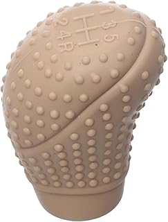 MT BEST BUY Universal Car Shift Knob Cover Soft Silicone Auto Gear Cover Anti-Slip Car Shift Knob Boots (Beige)