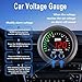 ZHSYMX Universal Volt Gauge Voltage Meter Kit Car DC 12V Voltmeter Red Digital LED 2inches 52mm Digital Volt Voltage Gauge Compatible with Car Truck Vehicle Automotive