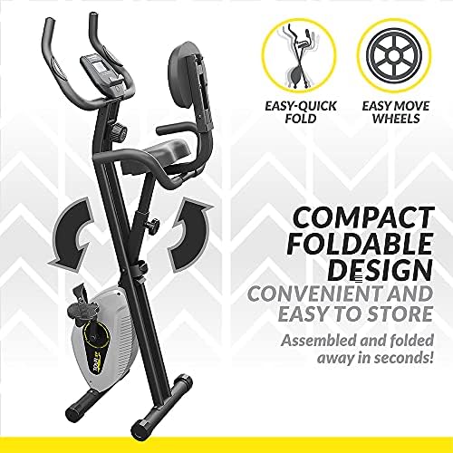 Bluefin Fitness Tour XP Exercise Bike | Home Gym Equipment | Heavy-Duty Steel Frame | Foldable Design | 8 x Resistance Levels | Heart Rate Sensors | Kinomap App Compatible | LCD
