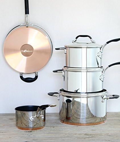 ProWare Copper Base Cookware Set of 3 (14cm, 16cm, 18cm Saucepans)