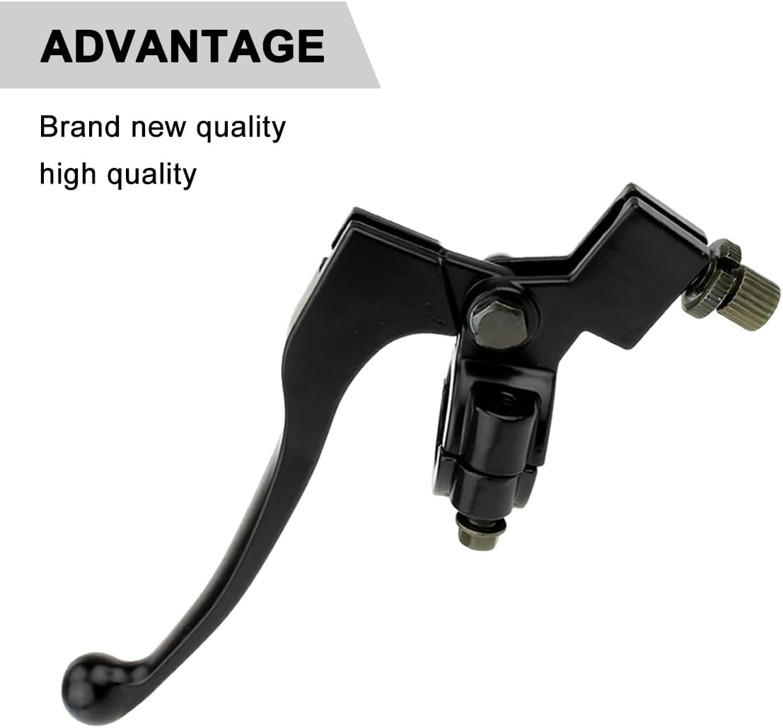 7/8" Motorcycle Left Clutch Brake Handle Lever Perch, Mini Pit Dirt Motor Bike Brake Handlebar with Mirror Mount, Motocross Clutch Replacement, Compatible with XR80 XR100 CRF70